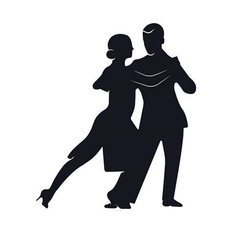 Tango Dancers Silhouettes Vector Art At Vecteezy