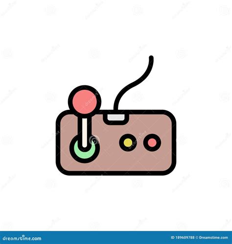 Icono Del Controlador De Juegos Joystick Color Simple Con Elementos De