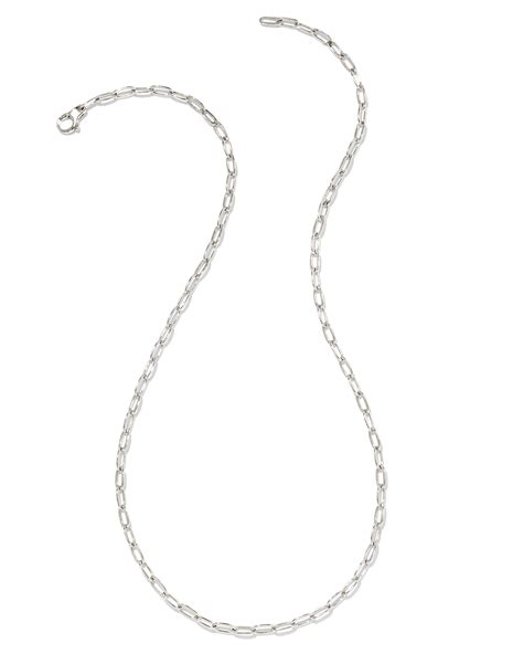 Small Paperclip Chain Necklace In Sterling Silver Kendra Scott