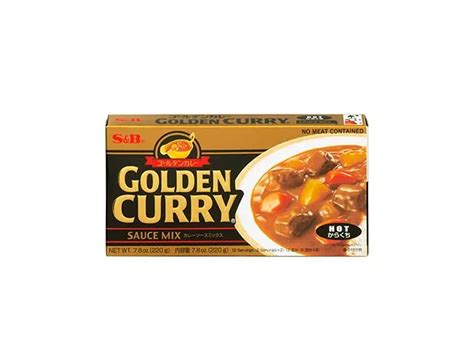 Køb S B golden curry sauce mix hot 220 g Stærk Japansk Karry