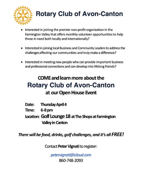 New Member Event Rotary Club Of Avon Canton