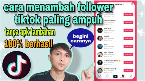 Cara Menambah Follower Tiktok Paling Ampuh Youtube