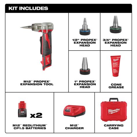 Milwaukee M Lithium Ion Propex Expansion Tool Kit Acme Tools