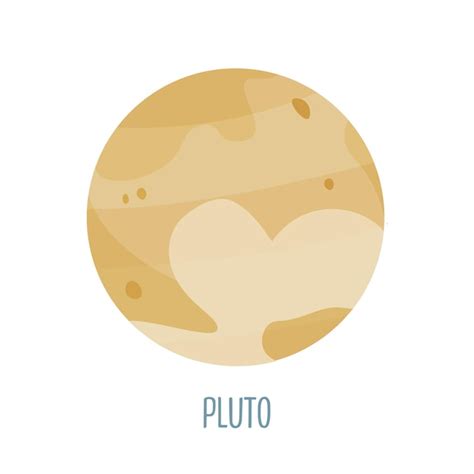 Premium Vector Pluto Planet Of The Solar System On A White Background