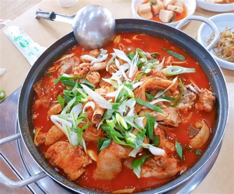 젓국갈비보단 해물파전이랑 묵은지 닭도리탕이 더 맛있었던 강화도맛집 남문식당 네이버 블로그