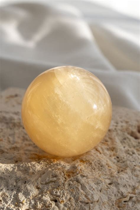 Honey Calcite Sphere 324g Born Crystals