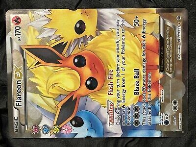 Flareon EX RC28 RC32 Generations Pokémon TCG Holo Full Art Ultra Rare