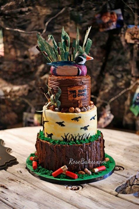 Love This Cake For A Duck Hunter Grooms Cake Hunting Hunting Cake