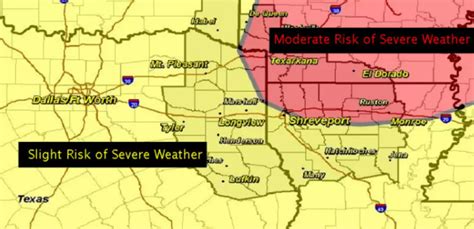 Severe Storms Tornadoes Possible In East Texas Today