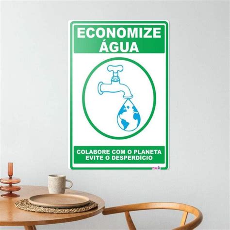 Placa Decorativa Sinaliza O Economize Gua