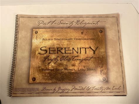 Rare Firefly Serenity Blueprints Reference Pack Designs & Plans Spiral ...