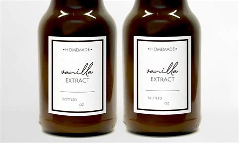 Homemade Extract Labels Vanilla Bottle Label Custom Labels Etsy