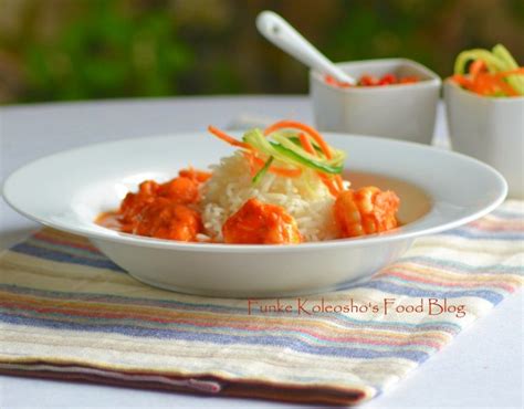 Funke Koleosho S Food Blog King Prawns Groundnut Soup With Steamed