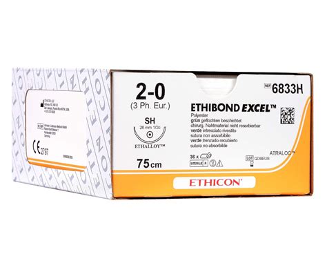 ETHIBOND EXCEL 12 Stück grün 45 cm DA VISI BLACK USP 3 0 Stärke 2