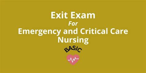 Exit Exam For Emergency And Critical Care Nursing Learnethiopia