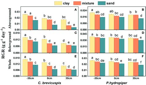 Relative Growth Rate RGR In Aboveground Part Belowground Parts And