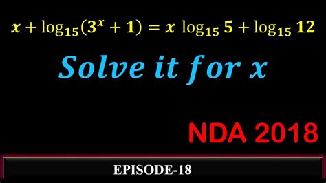 Logarithm Episode Iit Jee Nda Th Class Th Class Play