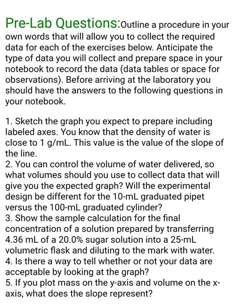 Solved Pre Lab Questionsoutline A Procedure In Your Own