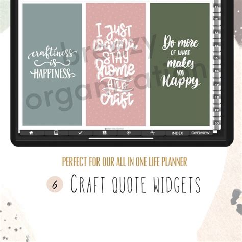 Craft Widget Quotes Digital WIDGETS for Customizable Digital - Etsy