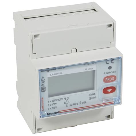 Compteur modulaire triphasé EMDX³ 5A Sortie RS485 Legr