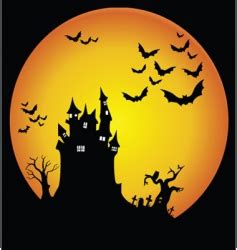 Halloween scene Royalty Free Vector Image - VectorStock