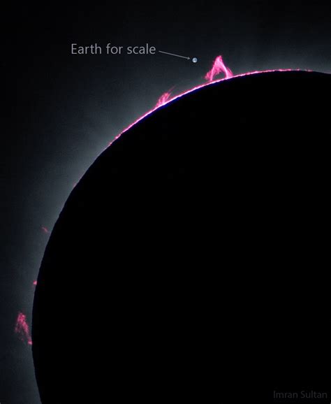 During The Total Solar Eclipse I Could See Solar Prominences With My