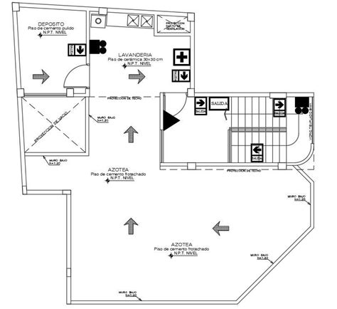 Security Plan Of X M Commercial Roof Floor Plan Is Given In This