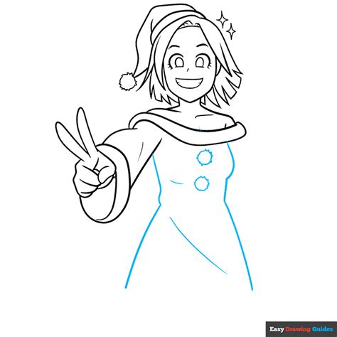 How to Draw a Christmas Anime Girl - Easy Step by Step Tutorial