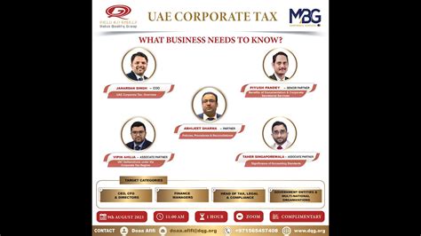 Webinar UAE Corporate Tax With Our Partner MBG Corporate Services UAE