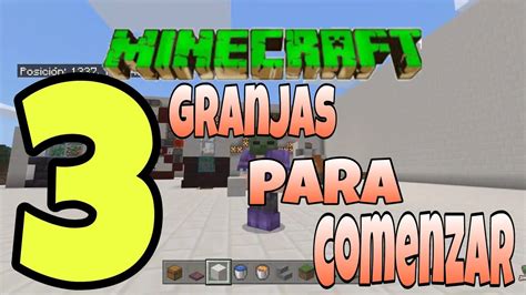 Video De 3 Granjas Para Comenzar Minecraft Bedrock Youtube