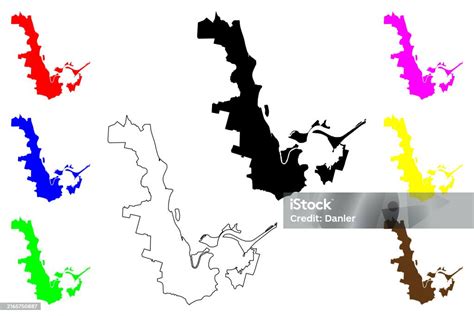 syktyvkar city map vector illustration scribble sketch city syktyvkar map stock illustration