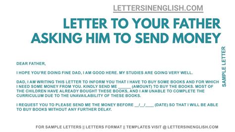 Write A Letter To Your Father Requesting Him To Send Money To Buy Books