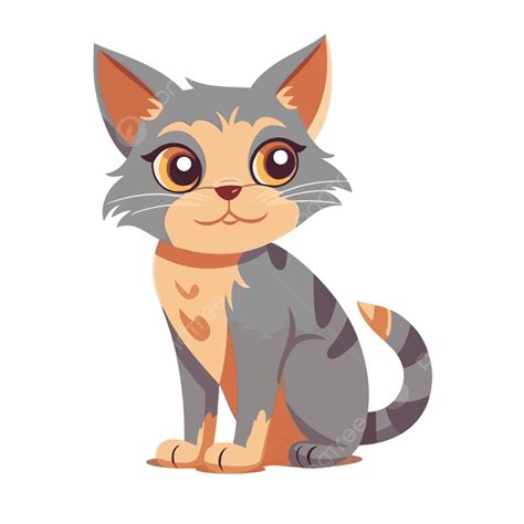 Real Cat Clipart Yellow And Gray Cat Is Sitting In An Animalfriendly