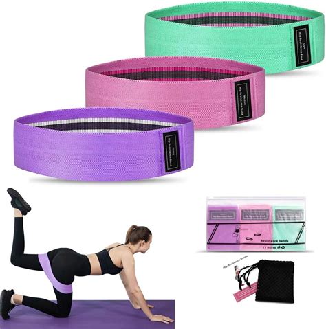 Resistance Bands Set Of Fabric Resistance Hip Bands Set With