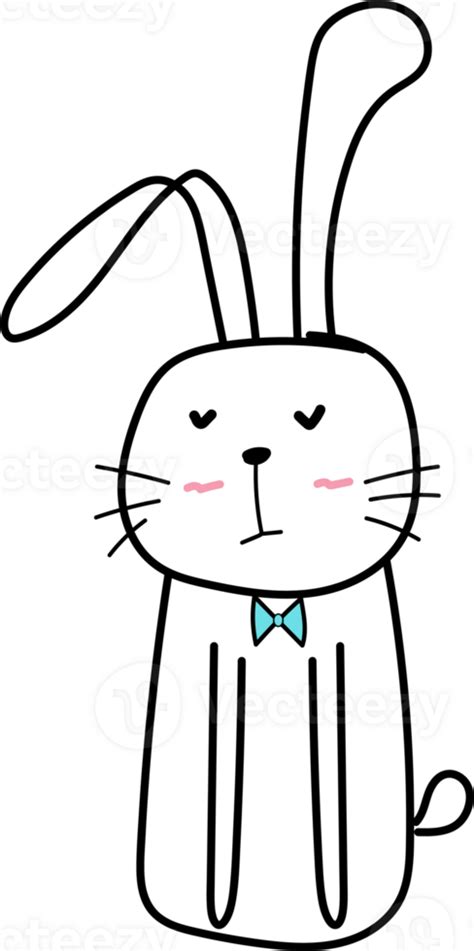 Cute Bunny Cartoon Doodle 33850020 Png