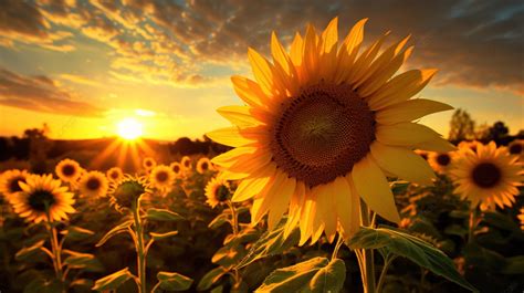 Sunflower Sunrise Sunset Background Suns Setting You Are My Sunshine