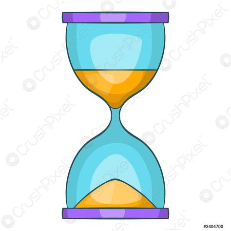 Icono De Reloj De Arena Estilo De Dibujos Animados Vector De Stock