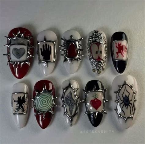 Pin By Daniela Urdaneta On N A I L S Goth Nails Punk Nails Grunge