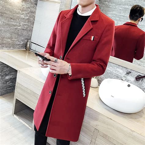 Red Trench Coat Men