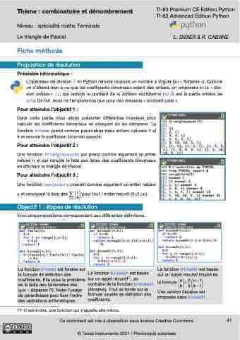 Activités algorithmiques avec Python en spécialité Mathématiques