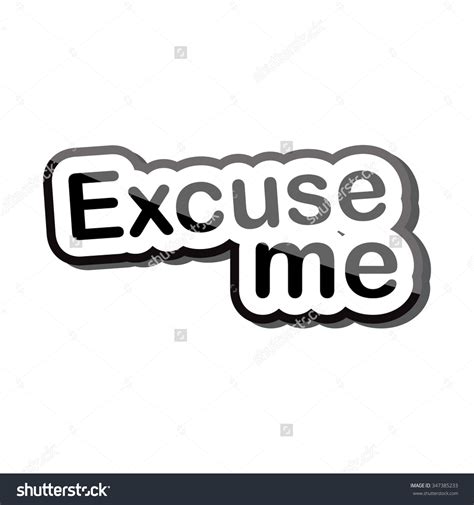 Excuse Me Icon Text Design On Clipart Panda Free Clipart Images