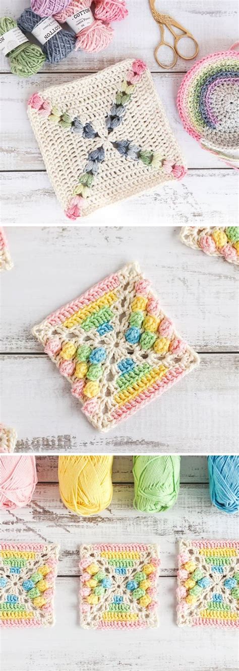 Crochet Variation Of Farmhouse Squares Design Peak