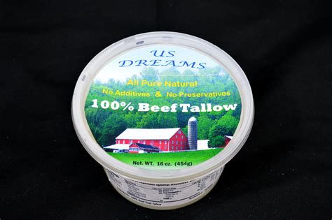 100 Grass Fed Beef Tallow 1 Lb 16 Oz One Pound Sleek Markets