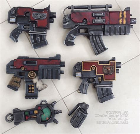 Prop Lot Warhammer 40k Bolt Guns Auspex And Grenade Props Complete