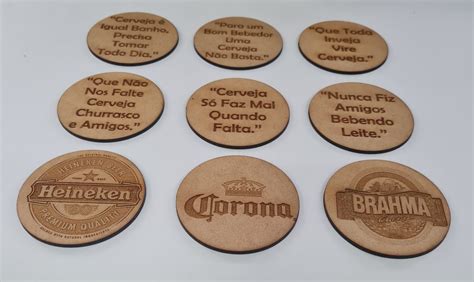 10 Porta Copos Personalizados Em MDF LaserMax