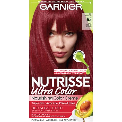 Garnier Nutrisse Nourishing Hair Color Creme R3 Light Intense Auburn