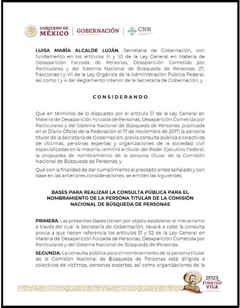 Spr Informa Publica Secretar A De Gobernaci N Convocatoria Para El