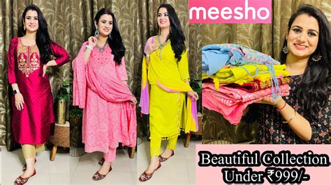 Party Wear Special Meesho Haul Under ₹999👗meesho Anarkali Kurta Set