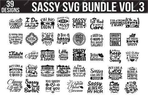 Premium Vector Sassy Svg Bundle Vol 3