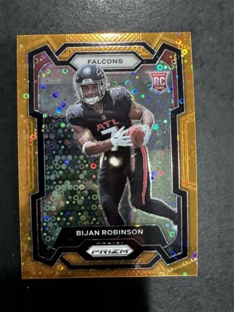 2023 PANINI PRIZM Bijan Robinson ORANGE DISCO Recrue Atlanta Falcons RC